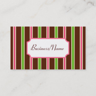 Visita Tarjeta de presentación retro a rayas