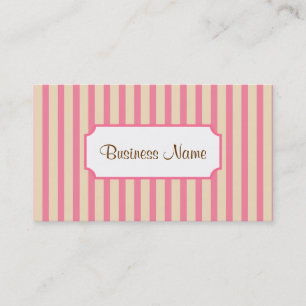 Visita Tarjeta de presentación retro a rayas