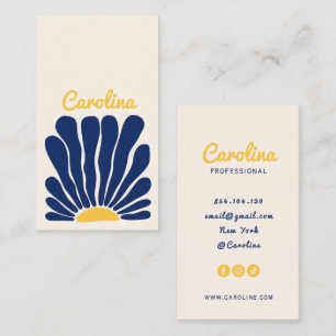 Visita Tarjeta de presentación retro boho de flor genial