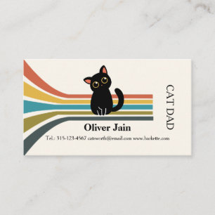 Visita Tarjeta de presentación Retro Bold papá gato