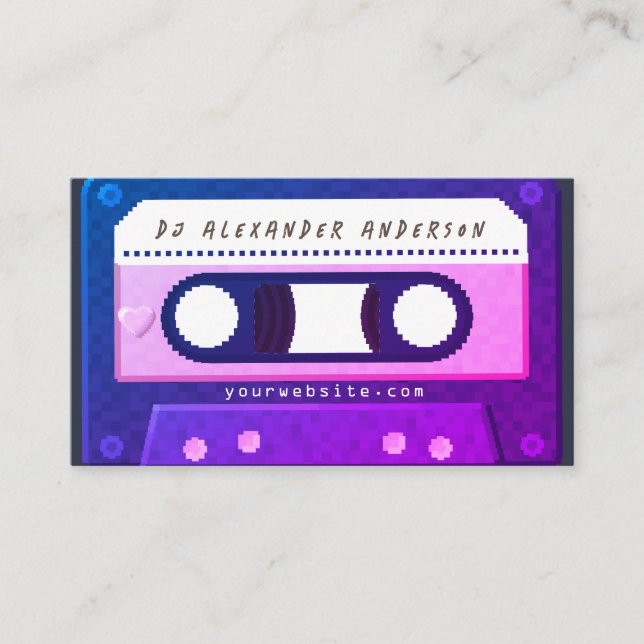 Visita Tarjeta de presentación Retro Cassette Tape Music  (Anverso)