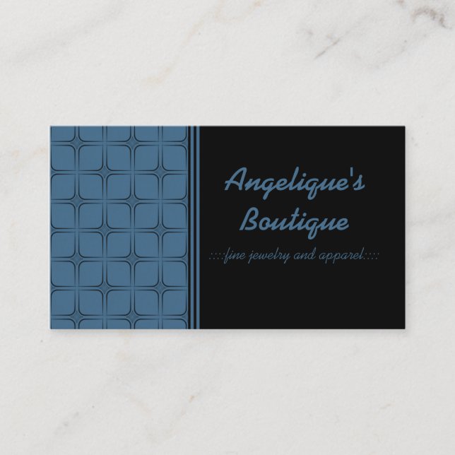 Visita Tarjeta de presentación Retro Fabulous, Azul (Anverso)