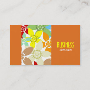 Visita Tarjeta de presentación Retro Floral Design