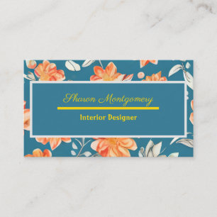 Visita Tarjeta de presentación Retro Floral Seless Patter