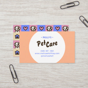 Visita Tarjeta de presentación Retro Fun Pet Care