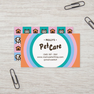 Visita Tarjeta de presentación Retro Fun Pet Care