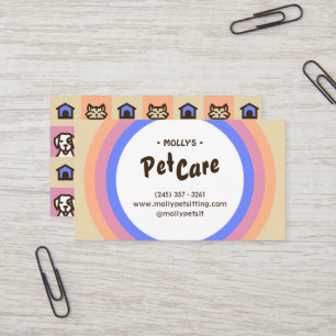 Visita Tarjeta de presentación Retro Fun Pet Care