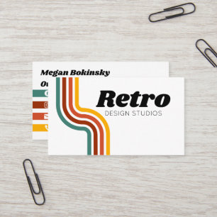 Visita Tarjeta de presentación Retro Rainbow Stripe