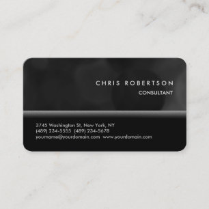 Visita Tarjeta de presentación Rond Corner Black Gray Pat