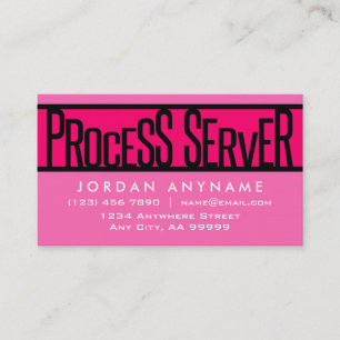 Visita Tarjeta de presentación rosa caliente de Process S