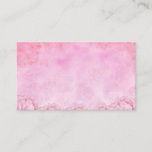 Visita Tarjeta de presentación rosa en blanco floral
