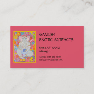 Visita Tarjeta de presentación rosa Ganesh