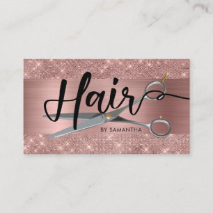 Visita Tarjeta de presentación Rosa Gold Moda Hairstylis
