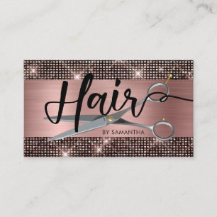 Visita Tarjeta de presentación Rosa Gold Moda Hairstylis