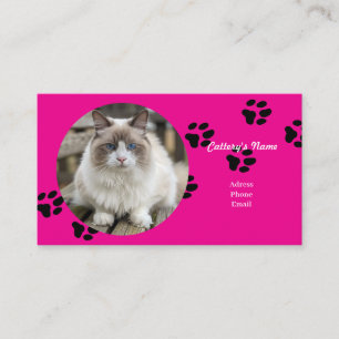 Visita Tarjeta de presentación rosa para la captación