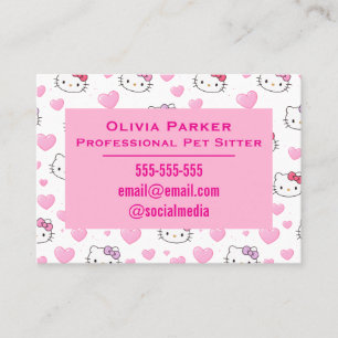 Visita Tarjeta de presentación rosa personalizable para c