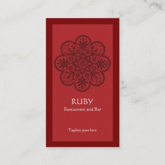 Visita Tarjeta de presentación Ruby Ornament