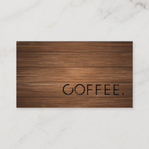 Visita Tarjeta de presentación Rustic Brown Wooden Loyal