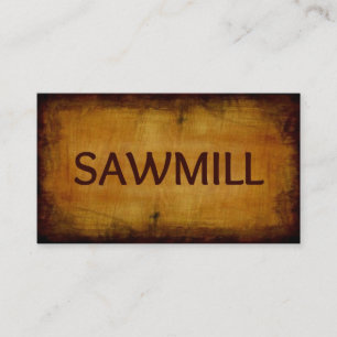 Visita Tarjeta de presentación Sawmill Antiguo Wood
