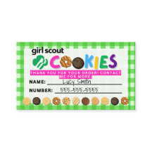 Tarjeta de presentación Scout Cookie Reorder