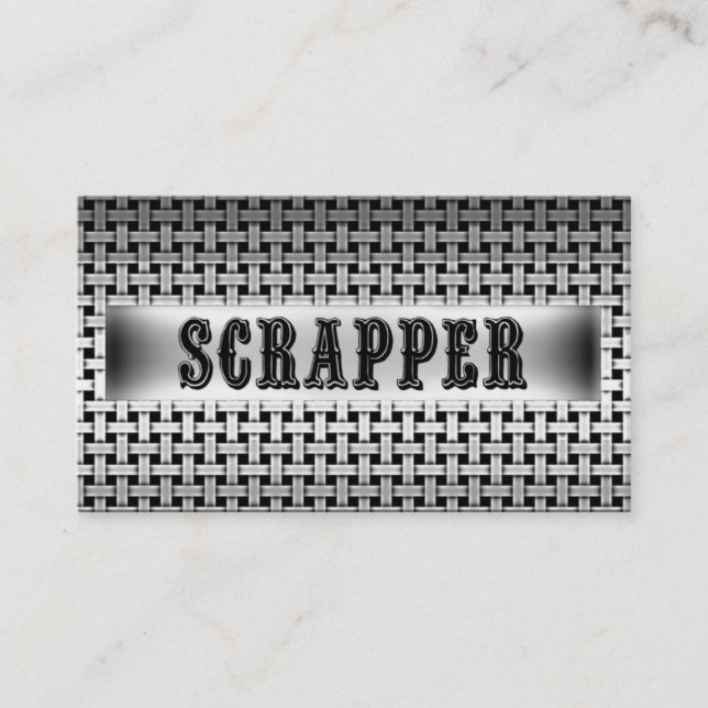 Visita Tarjeta de presentación Scrapper Metalizado look (Anverso)