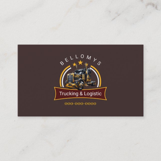 Visita Tarjeta de presentación Semi Truck (Anverso)