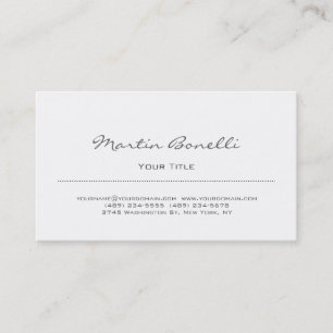 Visita Tarjeta de presentación sencilla con guión blanco 