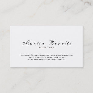 Visita Tarjeta de presentación sencilla en blanco y negro