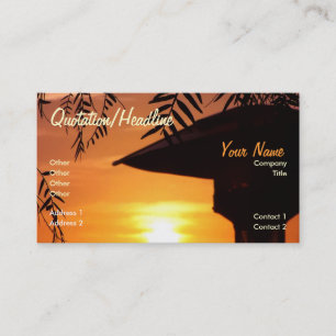 Visita Tarjeta de presentación SillouLight Sunset