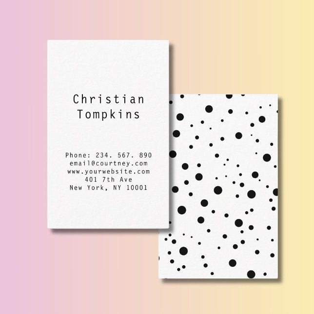 Visita Tarjeta de presentación Simpel Pattern (Simpel White & Black Pattern Business Card)