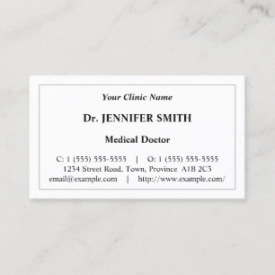 Visita Tarjeta de presentación simple, básica y humilde