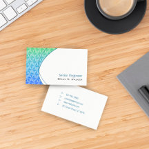 Tarjeta de presentación simple con gradiente azul 