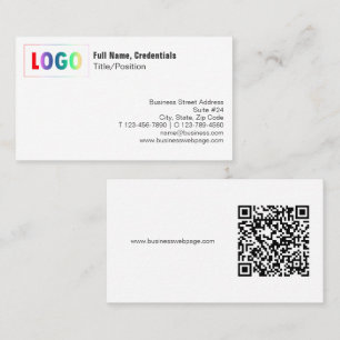 Visita Tarjeta de presentación simple con logotipo negro,