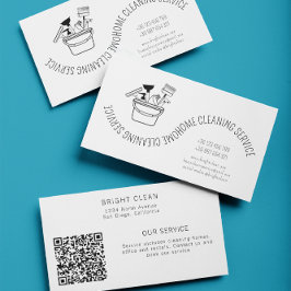 Visita Tarjeta de presentación simple del servicio de lim