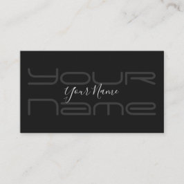 Visita Tarjeta de presentación simple elegante negro y gr