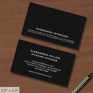 Visita Tarjeta de presentación simple en blanco y negro
