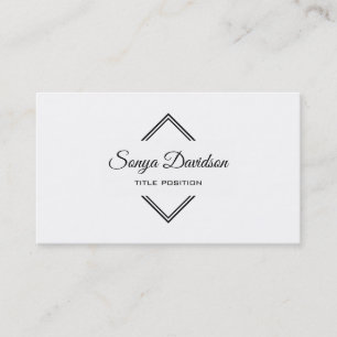 Visita Tarjeta de presentación simple en blanco y negro
