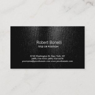 Visita Tarjeta de presentación simple en gris negro