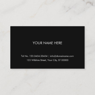 Visita Tarjeta de presentación simple en negro