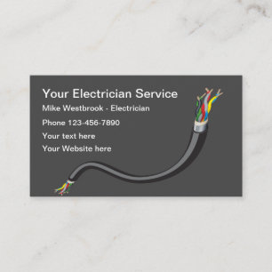 Visita Tarjeta de Presentación Simple para Electricista