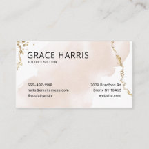 Tarjeta de presentación simple Pastel Gold