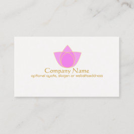 Visita Tarjeta de presentación simple rosa Lotus Flower