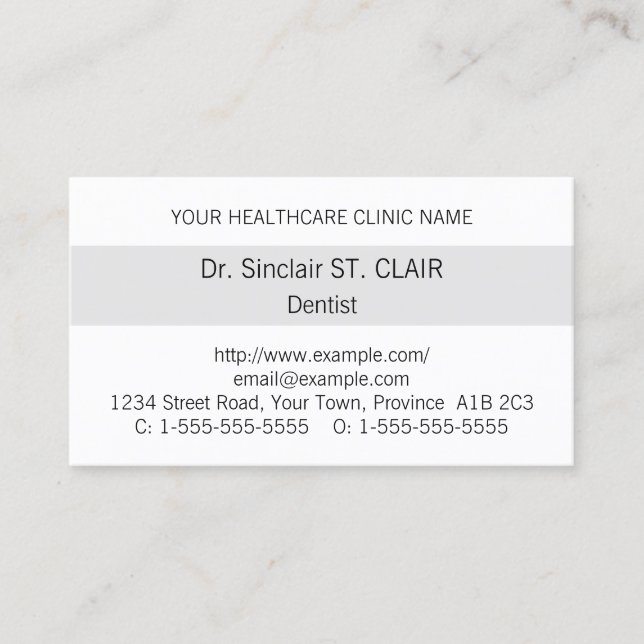 Visita Tarjeta de presentación simple y sencilla (Anverso)