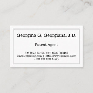 Visita Tarjeta de presentación simple y simple del agente