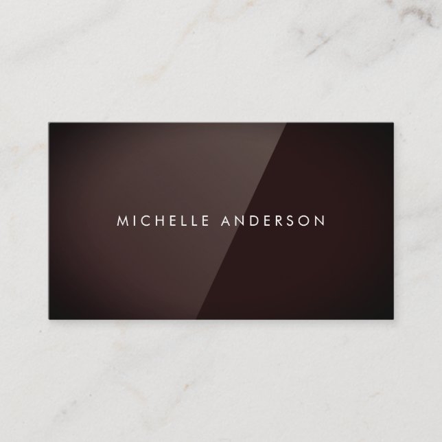 Visita Tarjeta de presentación Sleek Brown Red High Gloss (Anverso)