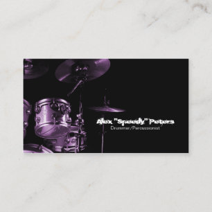 Visita Tarjeta de presentación Snare and Tom Purple Drumm