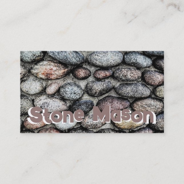 Visita Tarjeta de presentación Stone Mason (Anverso)