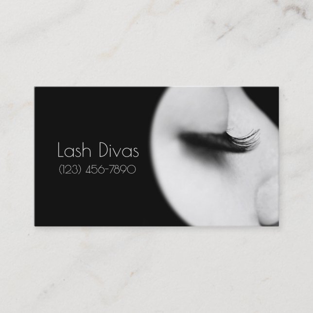 Visita Tarjeta de presentación Studio de Eyelash Extensio (Anverso)