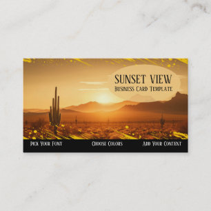 Visita Tarjeta de presentación Sunset Landscape Desert