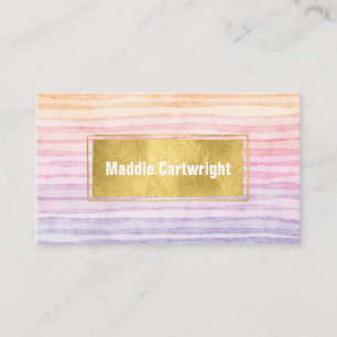 Visita Tarjeta de presentación Sunset Watercolor Strips